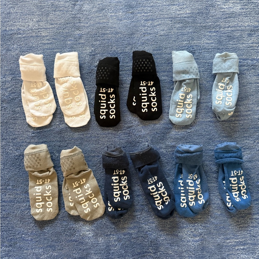 Kids Non-Slip Socks - Multi-Color Pack